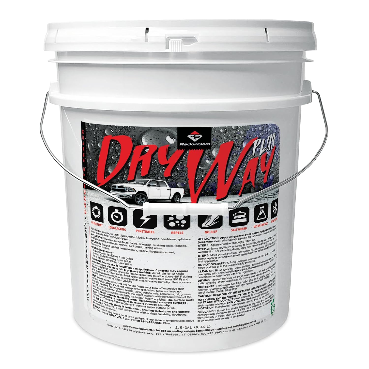 DryWay Plus DOT Approved Concrete Driveway Sealer, Silane/Siloxane
