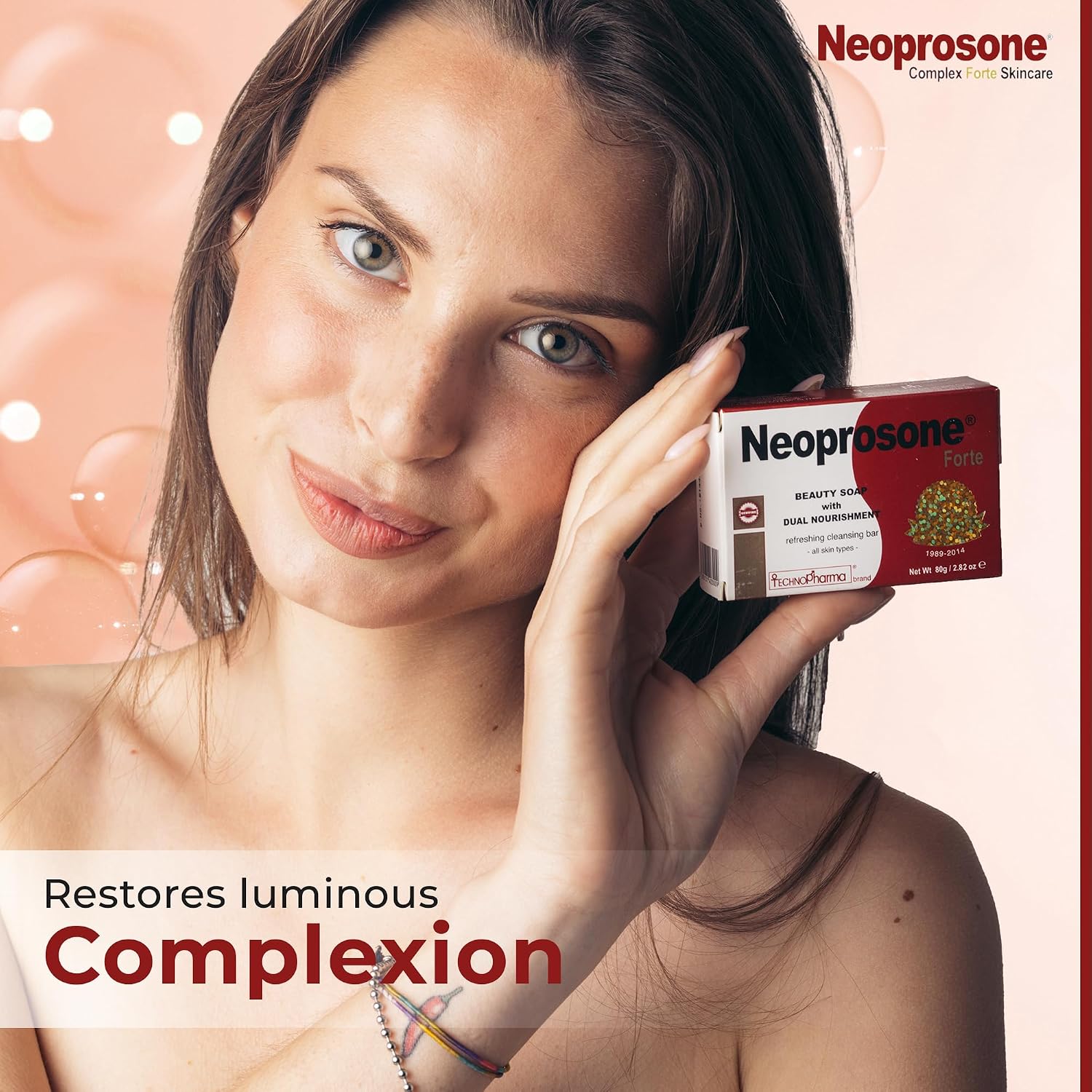 Neoprosone, Skin Brightening Soap | 2.02 oz / 80 g | Hyperpigmentation Soap, Fade Dark Spots on: Body, Knees, Face, Armpits | with Glycerin (2.82 Ounce (Pack of 1))