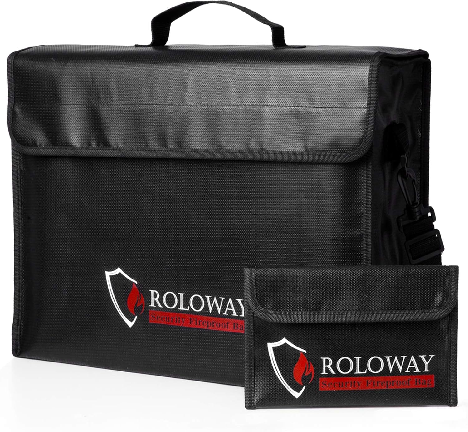 Large (17 x 12 x 5.8 inches) Fireproof Bag, Water Resistant Fireproof Document Bag Safe for Money, Documents and Valuables Storage