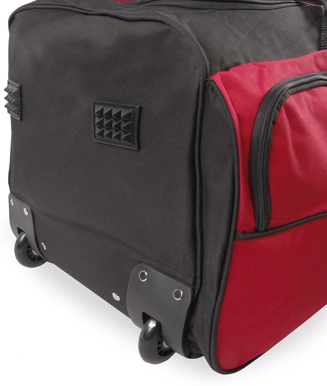 Pacific Coast Unisex 30" Large Rolling Duffel Bag, Red, One Size