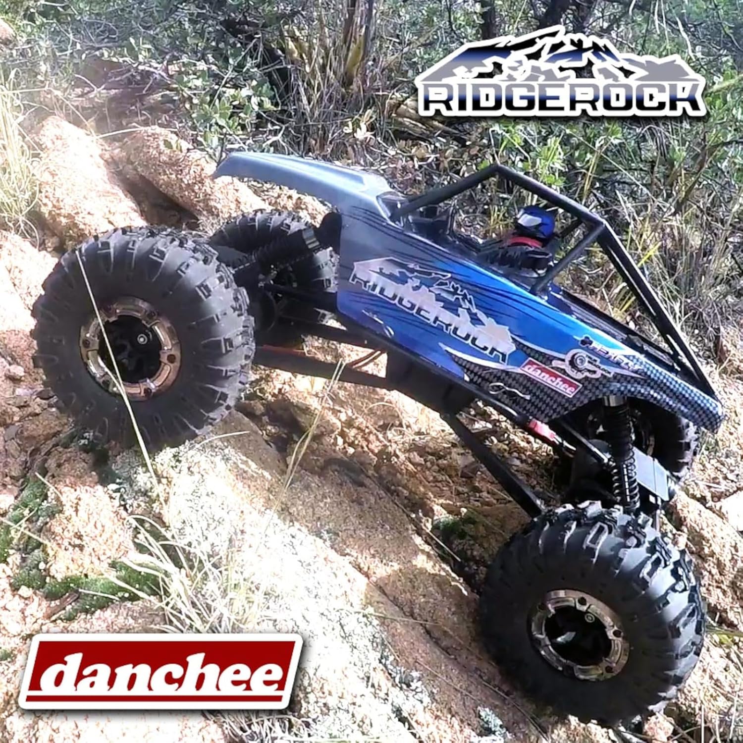 Redcat Racing Danchee Ridgerock 1/10 Scale 4WD Electric RC Rock Crawler – RC Truck RTR with 2.4GHz Radio, Dual Motors, 4-Wheel Steering