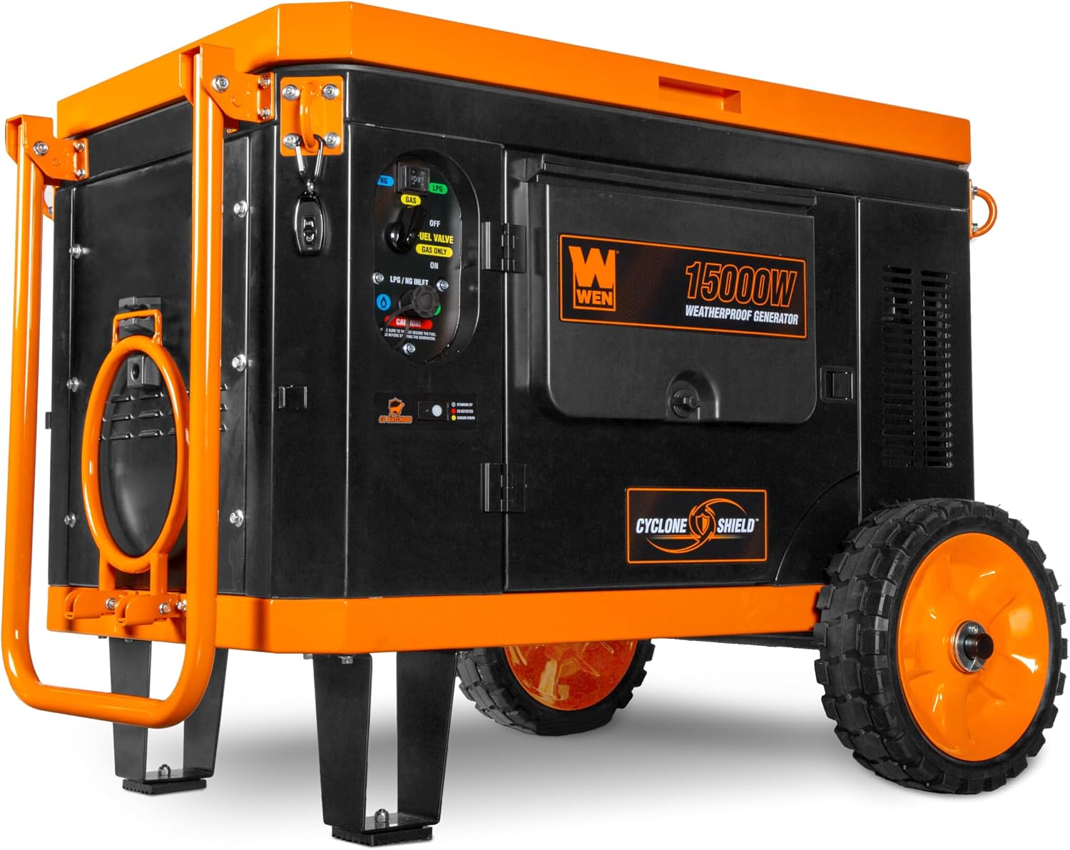 WEN 11,000-Watt 120V/240V Dual Fuel Portable Generator with Wheel Kit and Electric Start (DF1100T)