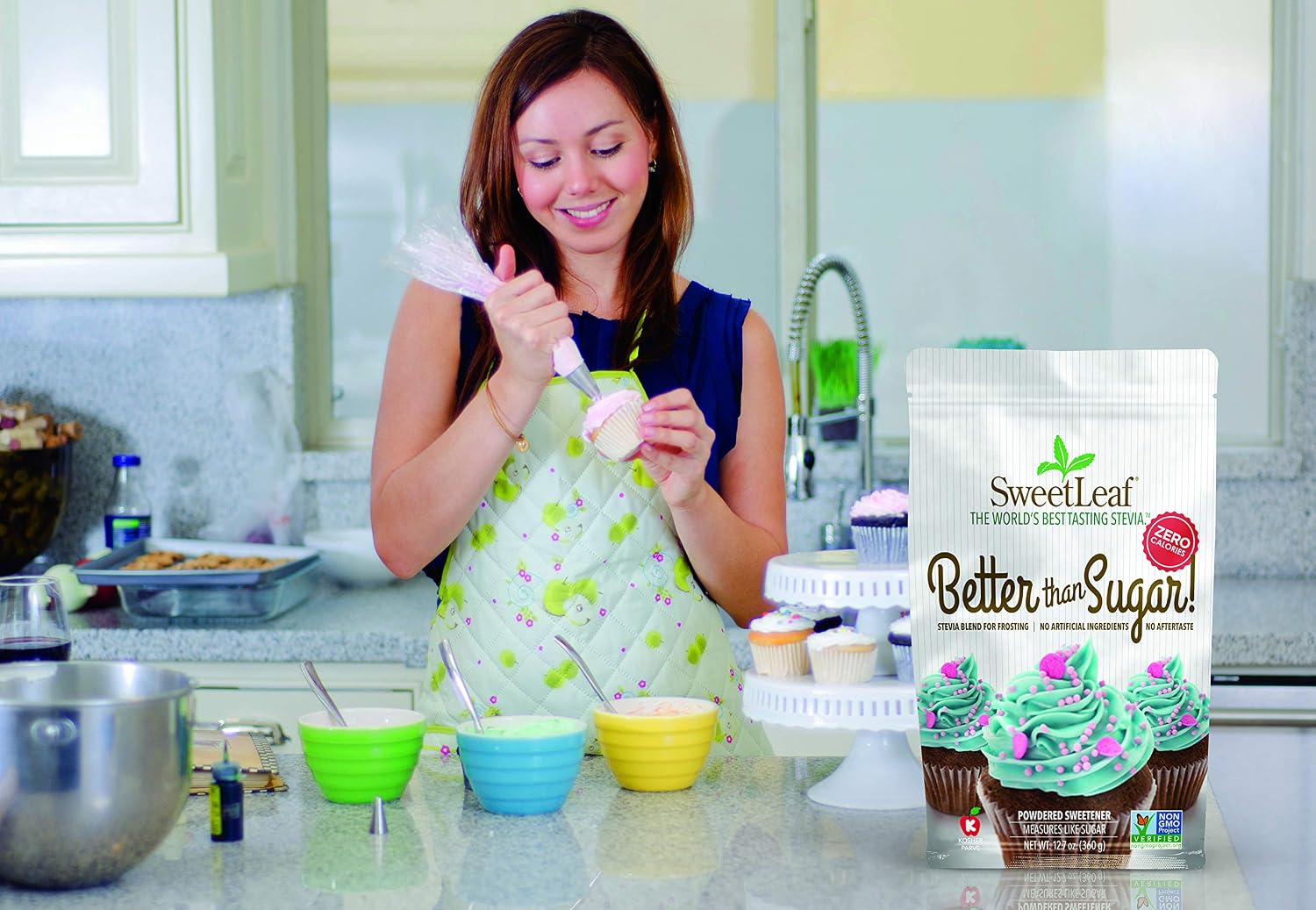 SweetLeaf Better Than Sugar Sweetener Alternative - 12.7 Oz | Powdered Sugar Substitute with Stevia & Erythritol, Use for Frosting, Baking, Coffee, Keto Friendly