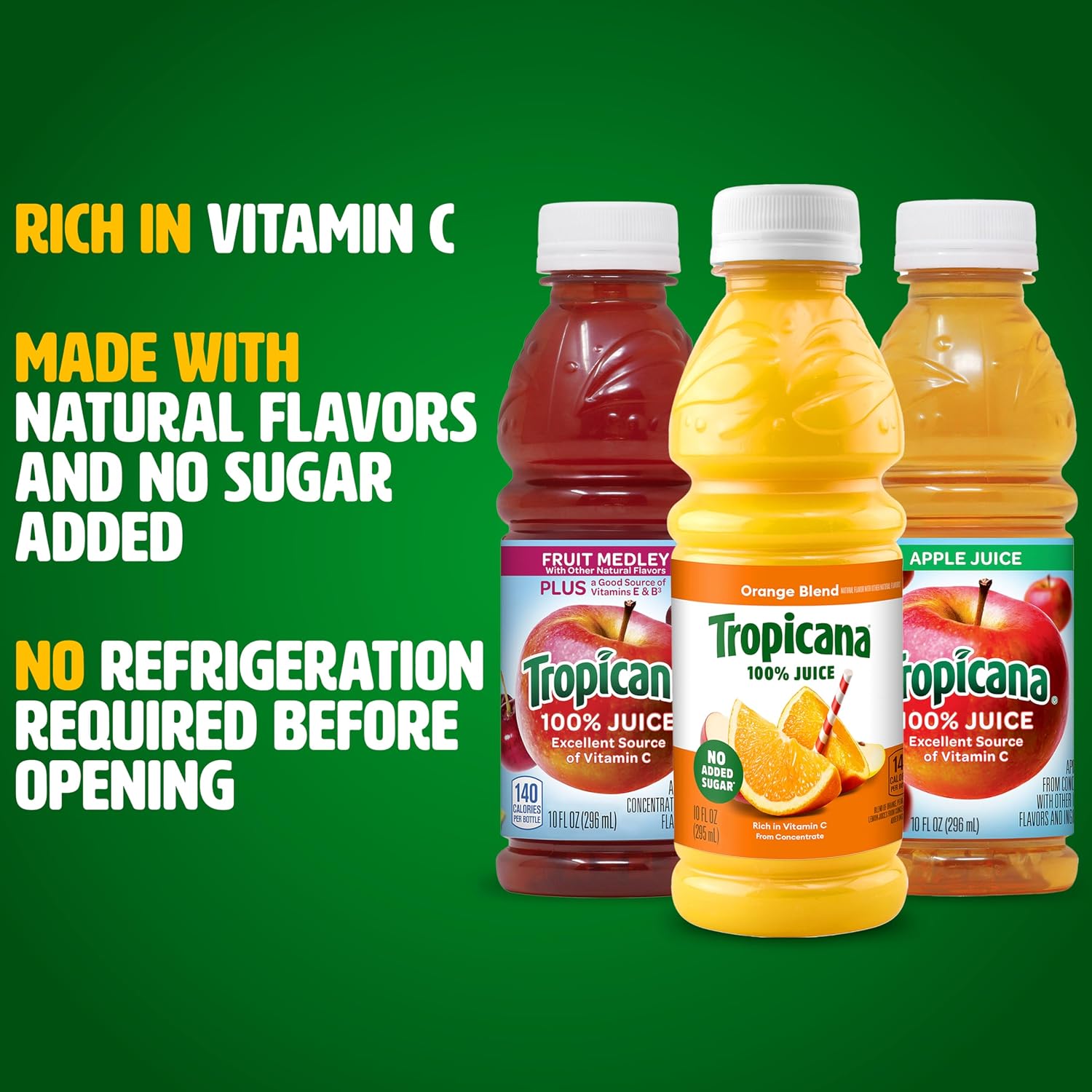 Tropicana Pineapple Peach Mango 100% Juice, 24-pack, 10 fl oz bottles