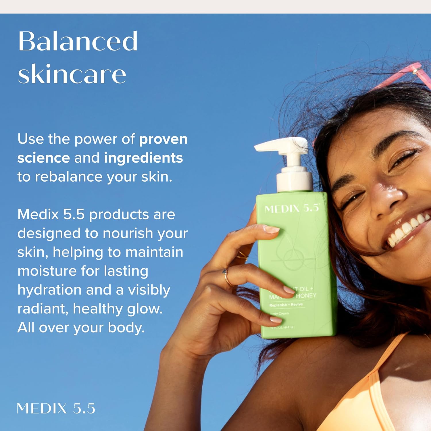 MEDIX 5.5 Collagen Cream Skin Care Face Lotion & Body Lotion For Dry Skin | Anti Aging Collagen Peptides Firming Cream Body Moisturizers Lifts, Firms, & Tightens For Younger Looking Skin, 15 Fl Oz