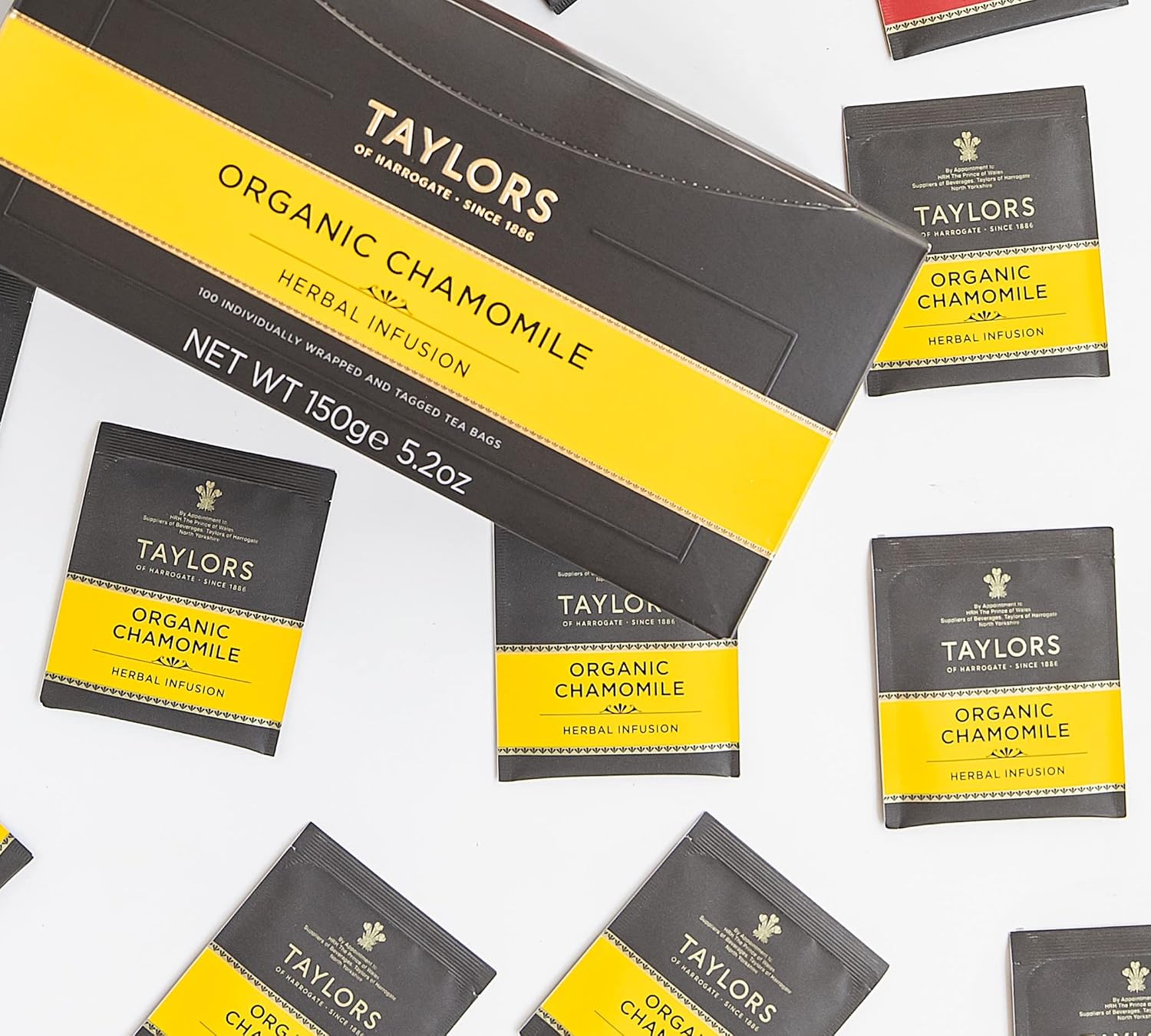 Taylors of Harrogate Green Tea with Lemon, Individually Wrapped Bags, 20 Count (Pack of 1), Citrussy, Mellow and Light, Caffeinated, Enjoy Hot or Iced, 20 Teabags