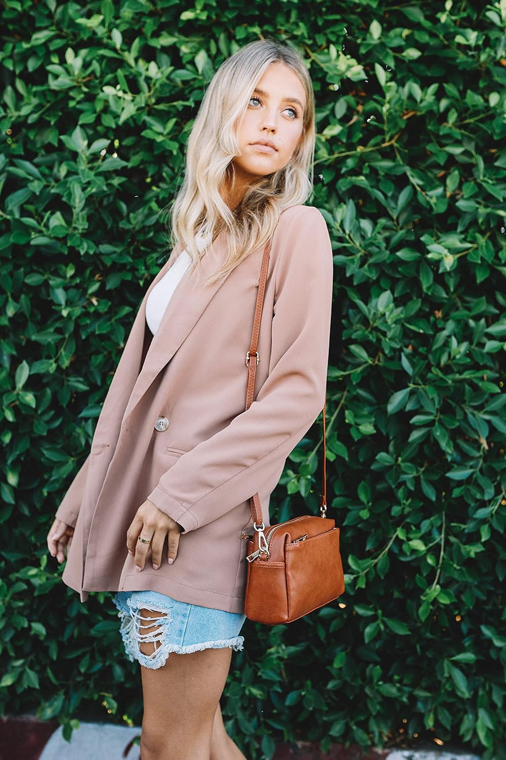 Triple Zip Small Crossbody Bag