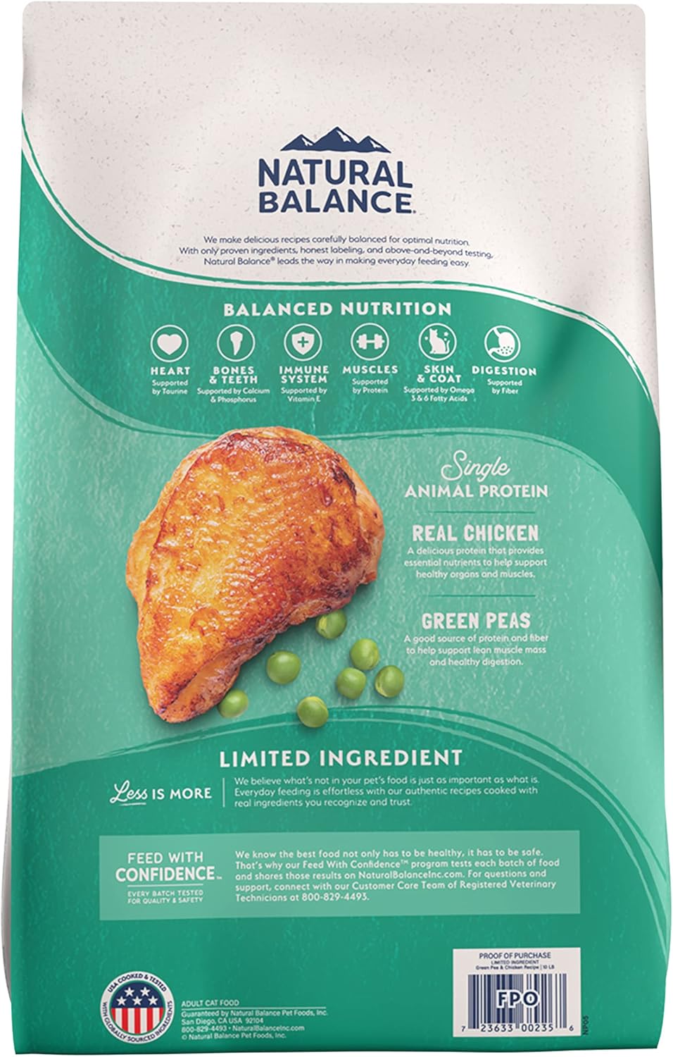 Natural Balance Limited Ingredient Adult Grain-Free Dry Cat Food - Balanced Nutrition - Soy-Free