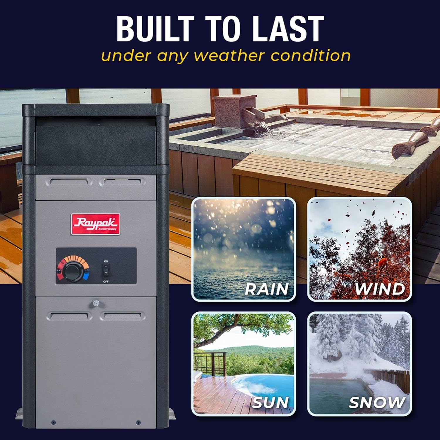 Raypak 105,000 BTU Swimming Pool and Spa Heater - Natural Gas