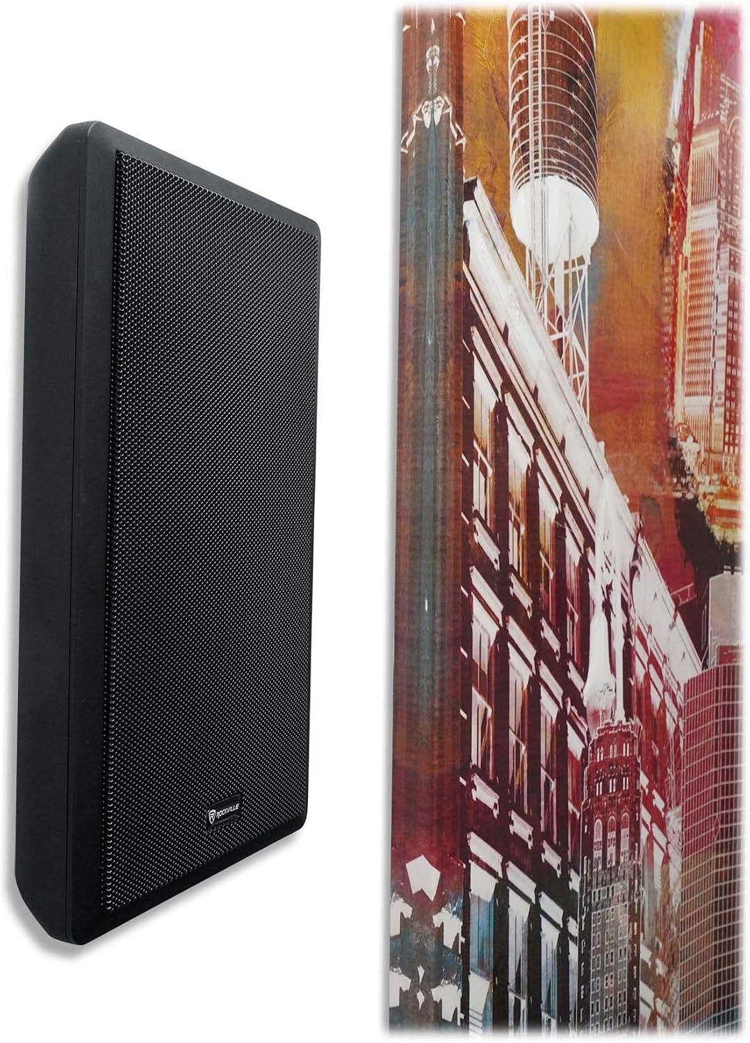Rockville RockSlim Black 5.25" Home Theater Wall Mount Speakers, Pair