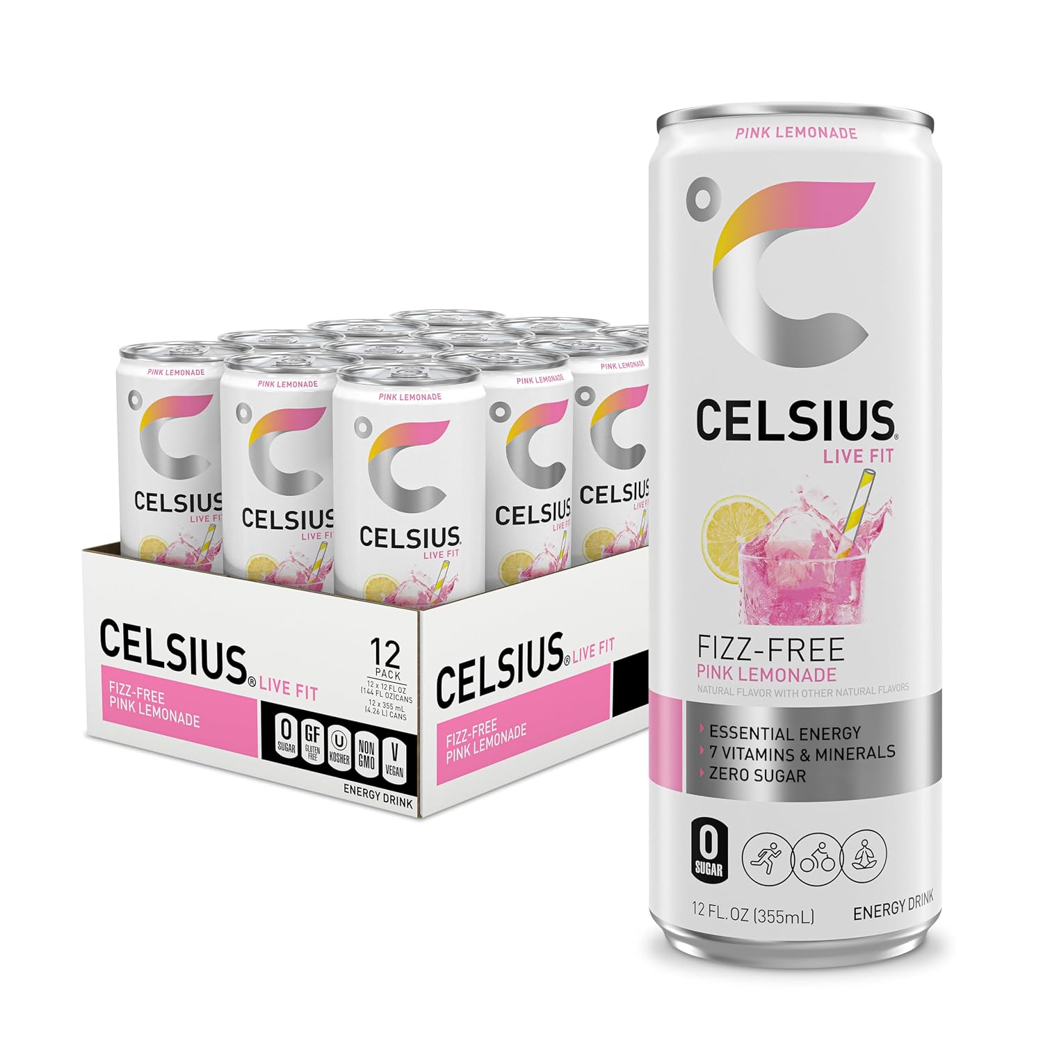 CELSIUS Sparkling Cola, Sugar Free Energy Drink, 12 Fl Oz (Pack of 12)