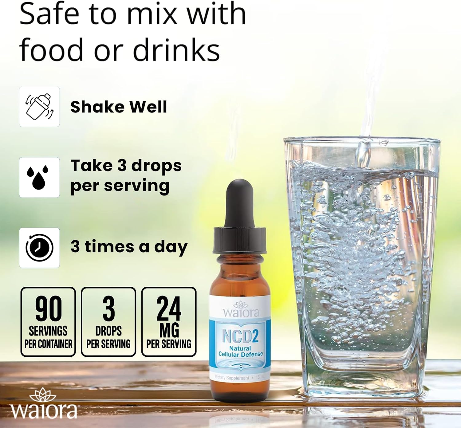 Natural Cellular Defense (NCD) Liquid Supplement, Advanced Mineral & Botanical Formula, Daily Immune & Cellular Wellness, Easy Absorption Drops