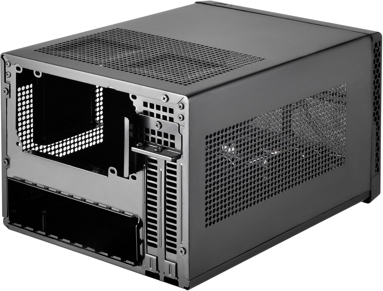 Silverstone Computer Case with Mesh Front Panel,Black (SG13B)