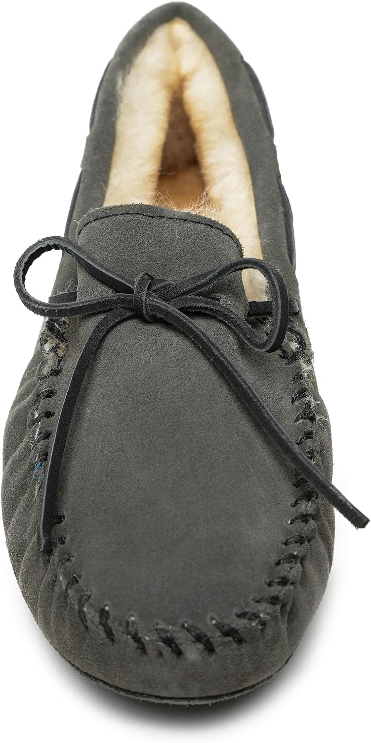 Minnetonka Men's Sheepskin Softsole Moccasin Slipper