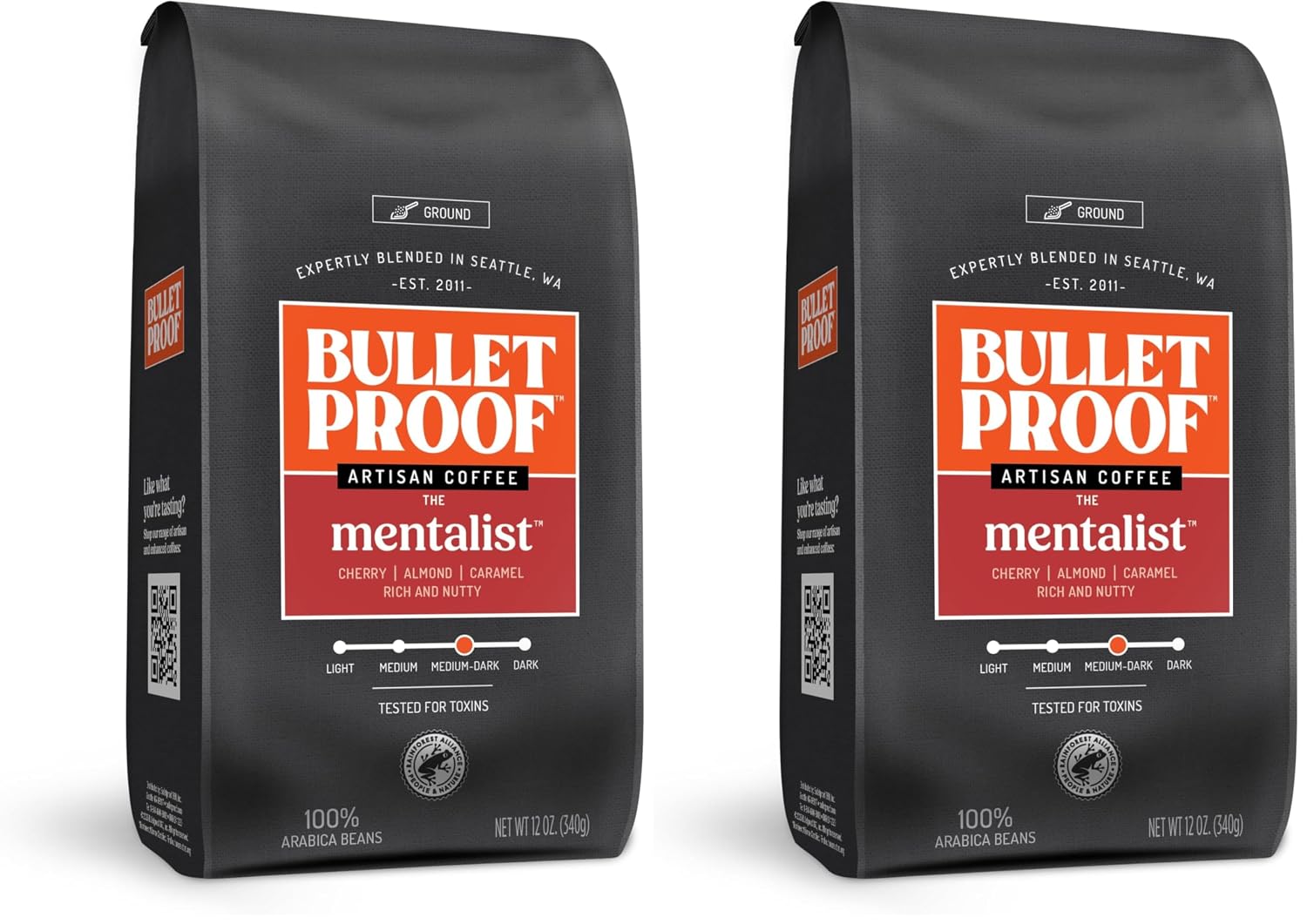 Bulletproof French Kick Dark Roast Ground Coffee, 12 Ounces, 100% Arabica Beans, Clean Coffee Tested for Toxins, Packaging May Vary