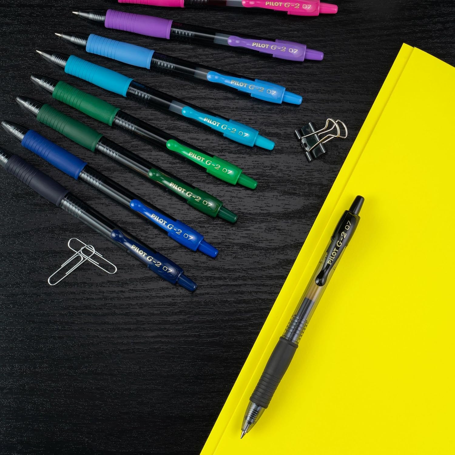 PILOT G2 Pens, 0.7mm, Black Ink, 12-Pack
