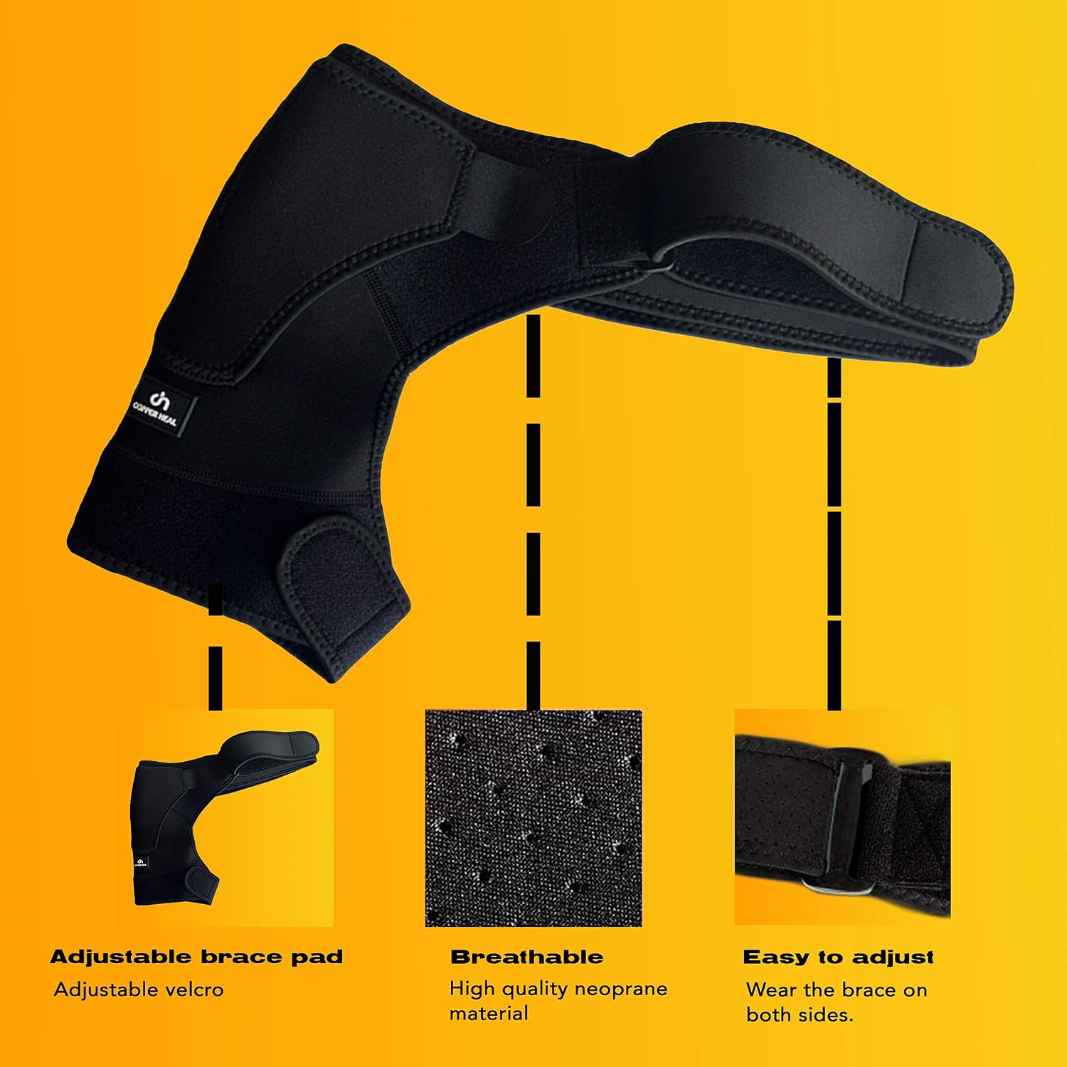 COPPER HEAL – Shoulder Adjustable Clamp Compression Sleeve for Men Women's Support