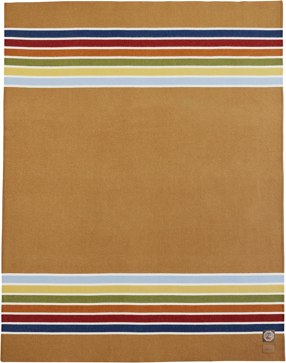 Pendleton National Park Blanket Full 80" x 90", 100% Wool | Iconic Park Stripes Collectible Keepsake - Glacier