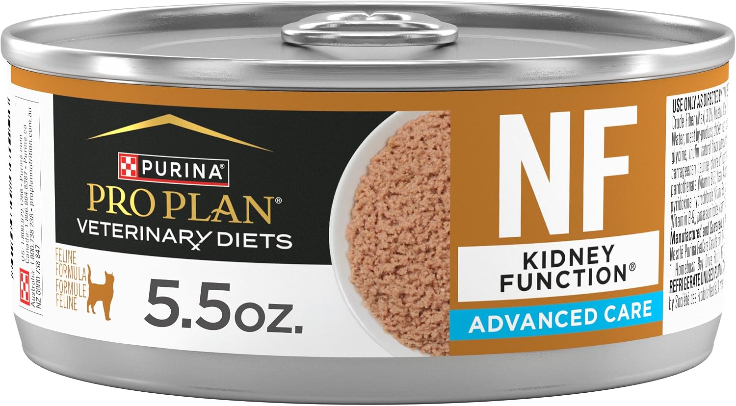 Pro Plan Veterinary Diets Purina NF Kidney Function Advanced Care Feline Formula Adult Wet Cat Food Pate - (Pack of 24) 5.5 oz. Cans
