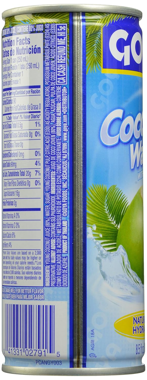 Goya Coconut Water, 8.5 Fl Oz (Pack of 6)