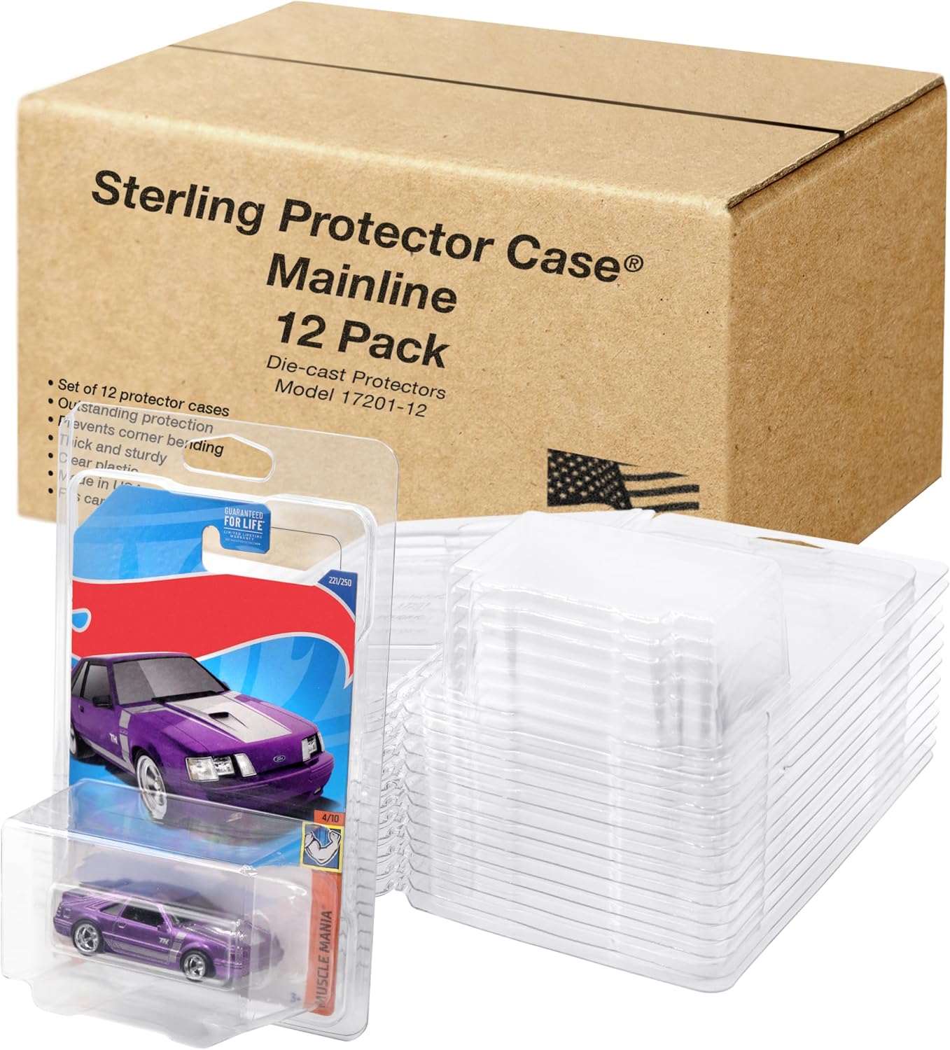 Sterling Protector Case Mainline 12 Pack Model 17201 for Card Size 6.5x4.25