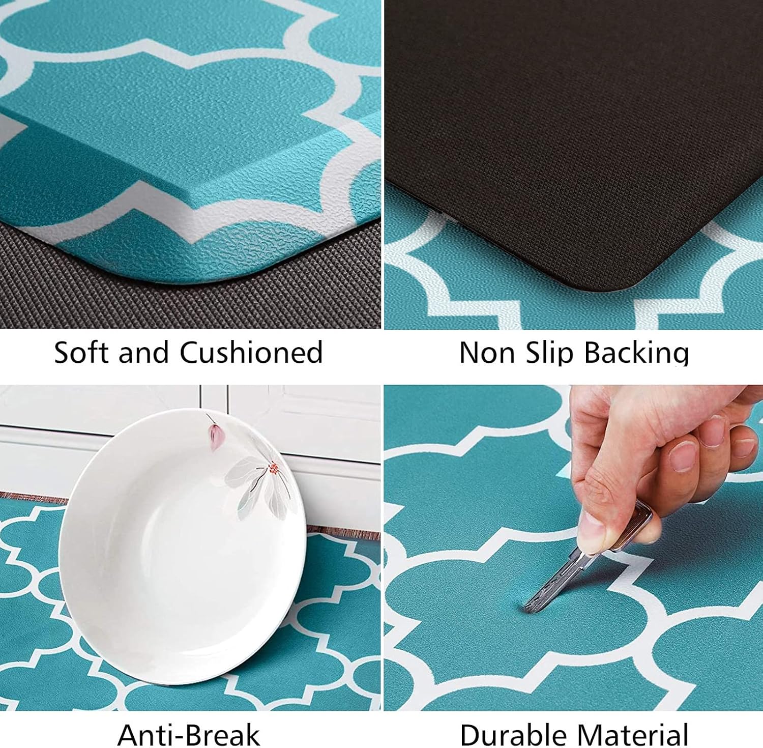 KMAT Kitchen Mat Set of 2,Cushioned Anti-Fatigue Kitchen Mats for Floor