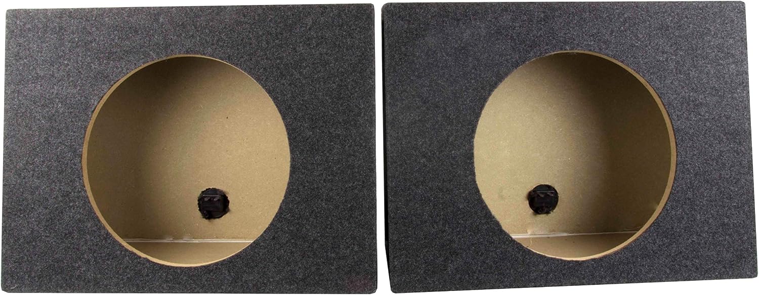 QPower QTW12 Single 12" Sealed Car Audio Subwoofer Sub Box Enclosures, Pair