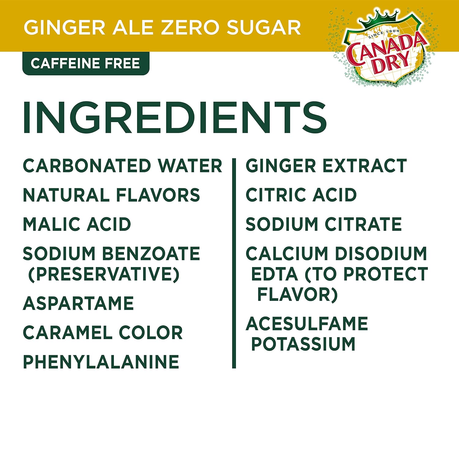 Canada Dry Ginger Ale Soda, 12 fl oz cans, 12 pack