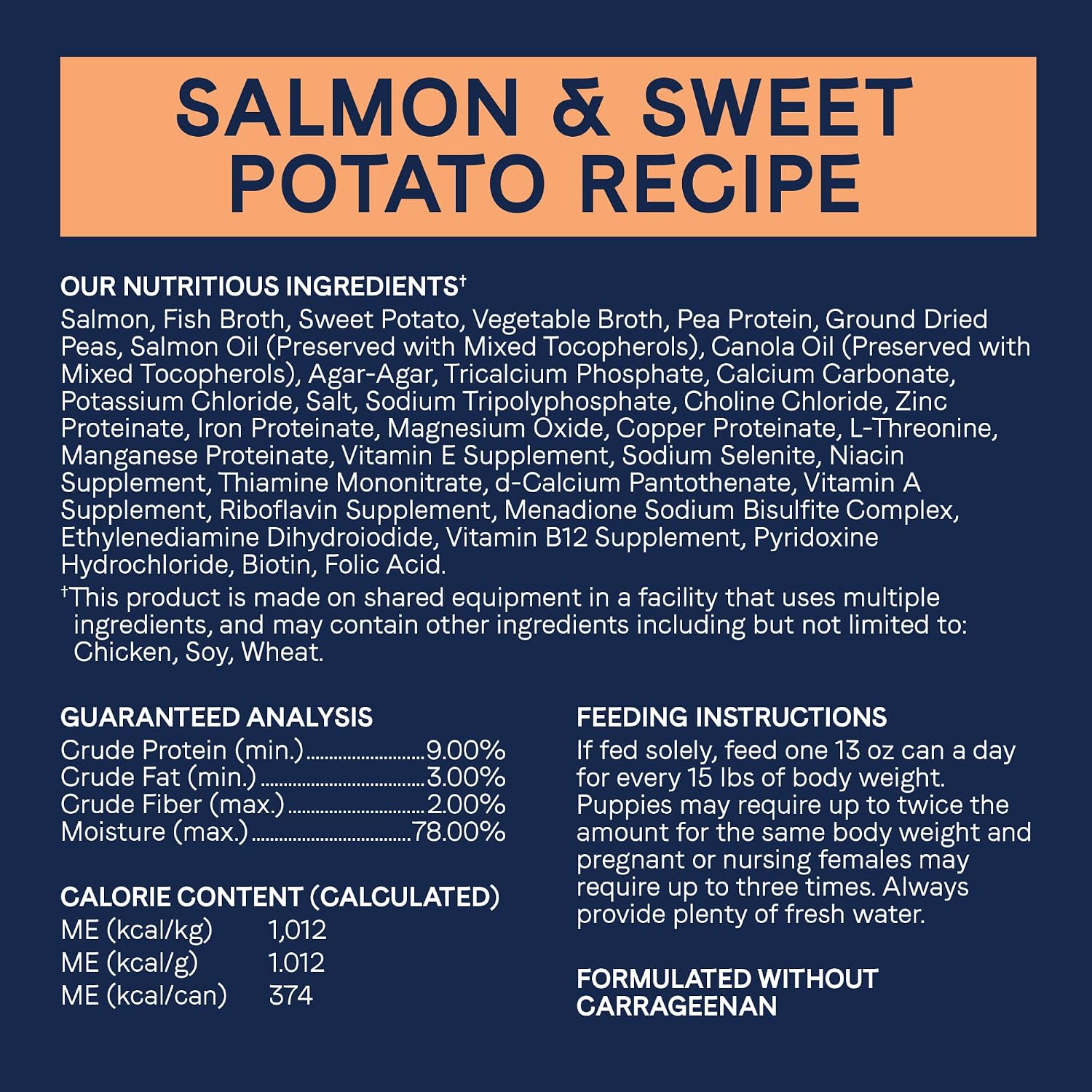 CANIDAE Pure Goodness Wet Dog Food, Salmon & Sweet Potato, 13 oz, 12 Pack