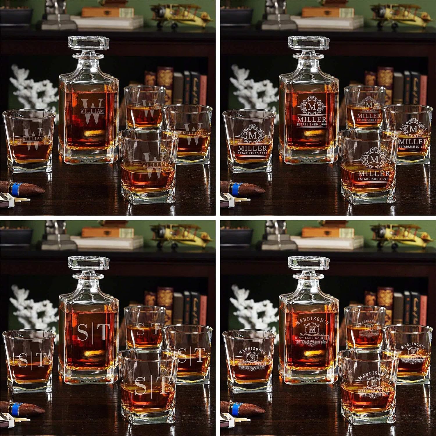 Personalized Whiskey Decanter - Luxury Bourbon & Scotch Decanter for Liquor