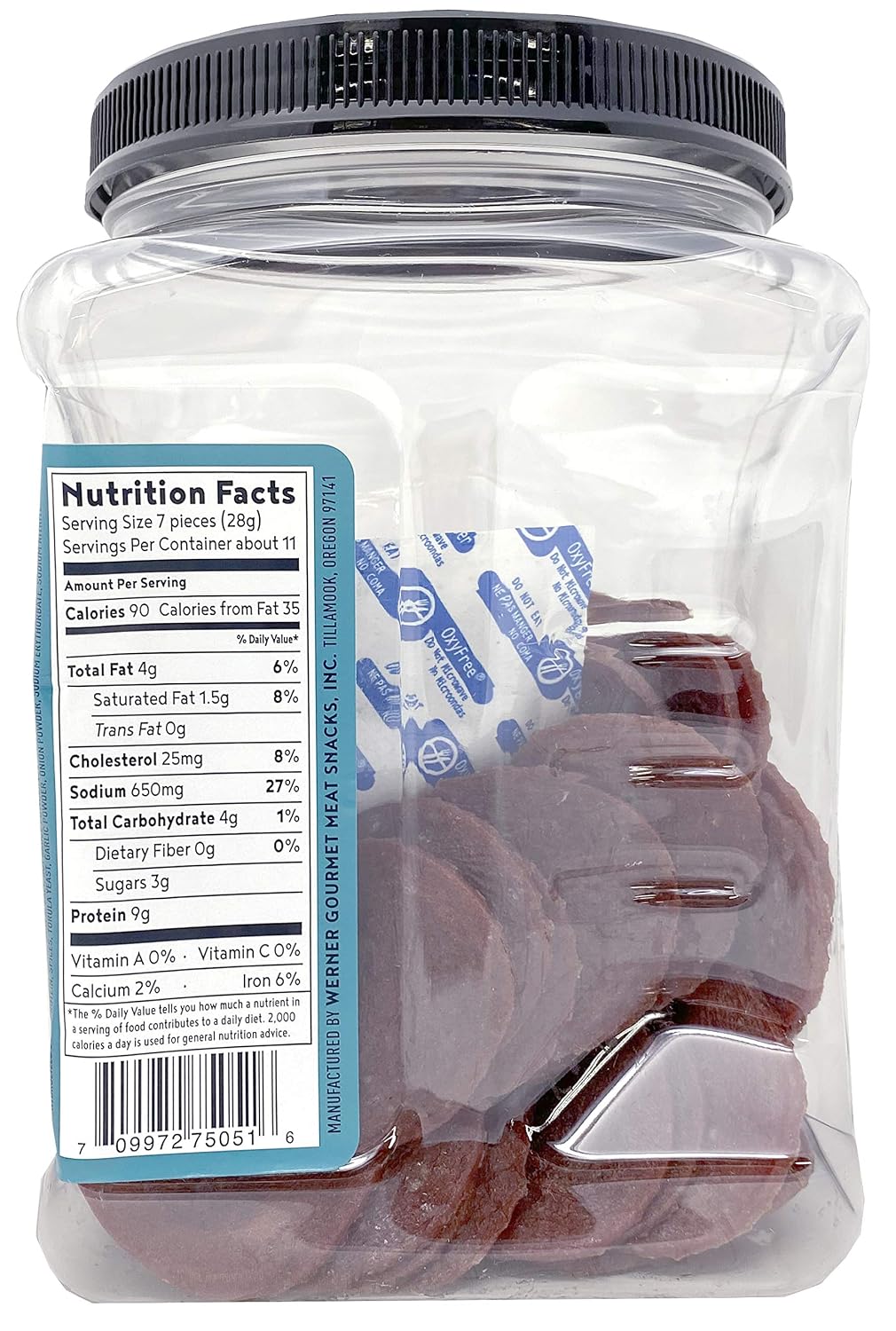Werner Jerky Medallions Circle Jerky Slices in Original – Bulk Beef Jerky 11.8 Ounces, Made in the USA
