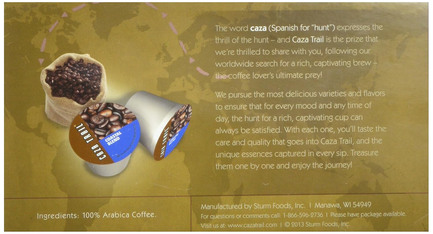 Caza Trail Coffee, Kona Blend, 100 Single Serve Cups