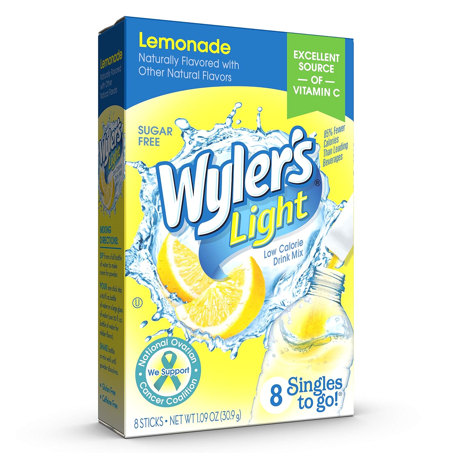Wyler’s Light Singles To Go Drink Mix, Cherry Limeade, 8 Count (Pack of 3)