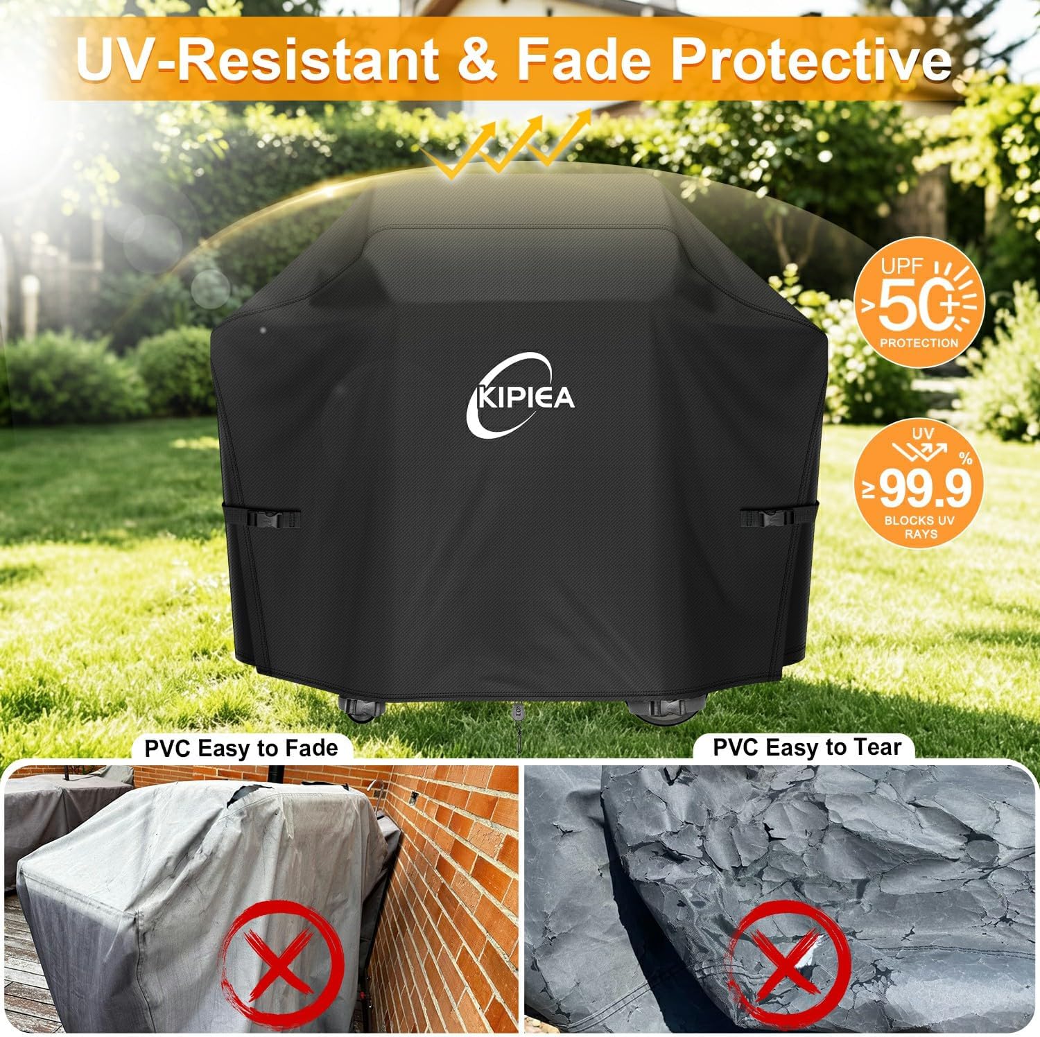600D Vertical Smoker Cover for Pit Boss 3/4 / 5/7 Series, Waterproof Pellet Grill Cover, 73550, UV Resistant, No Tear, No Fading