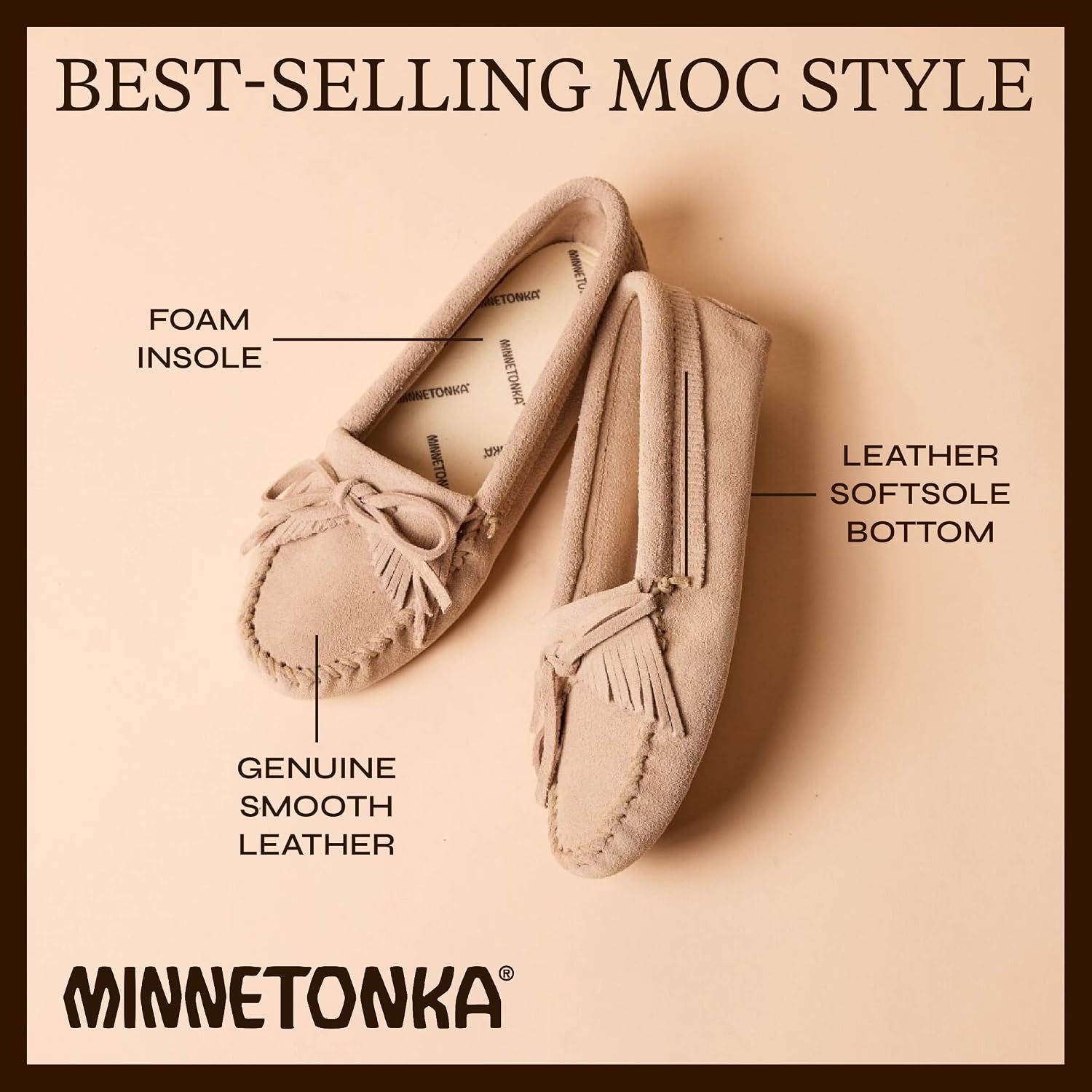Minnetonka Women's Kilty Suede Softsole Moccasin