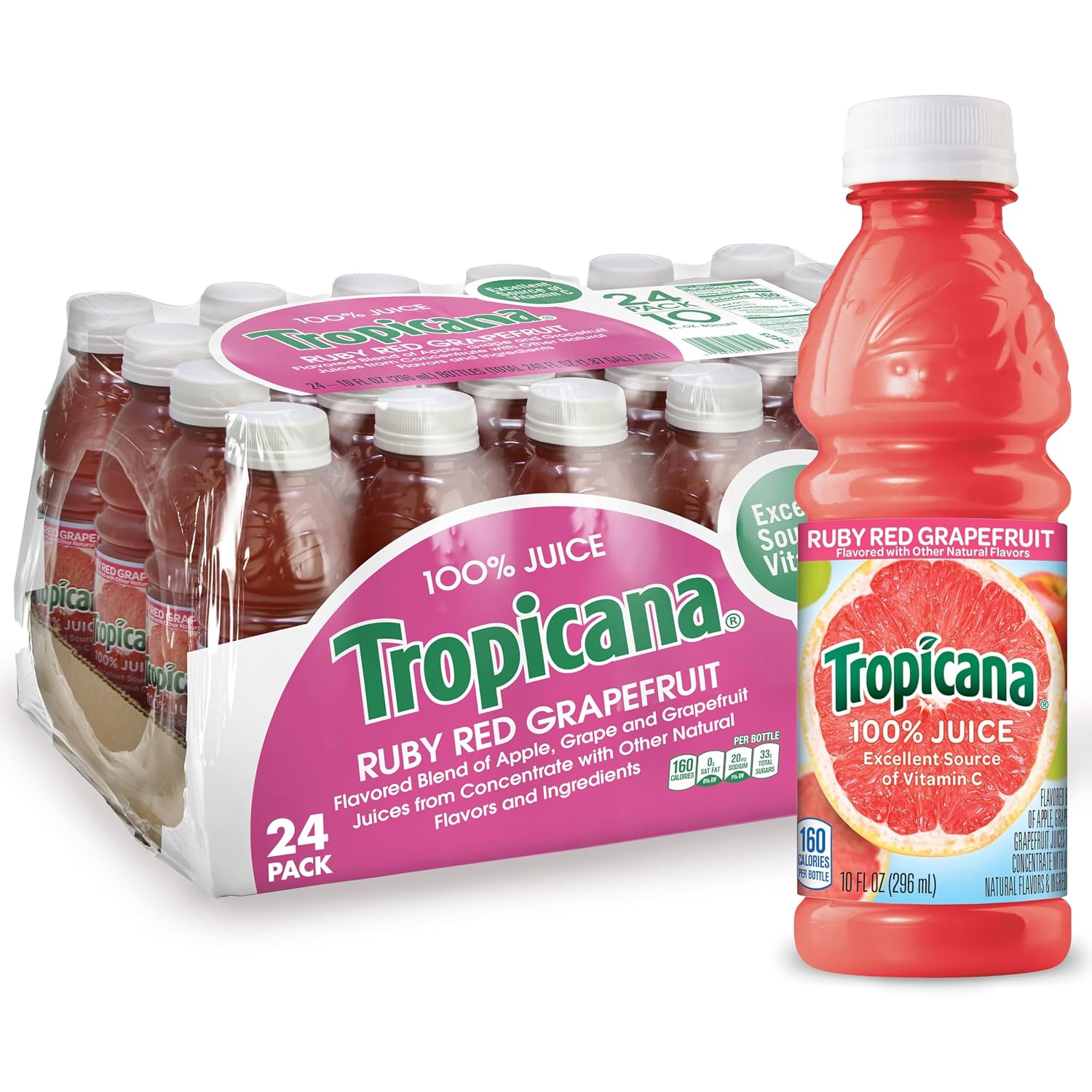 Tropicana Pineapple Peach Mango 100% Juice, 24-pack, 10 fl oz bottles