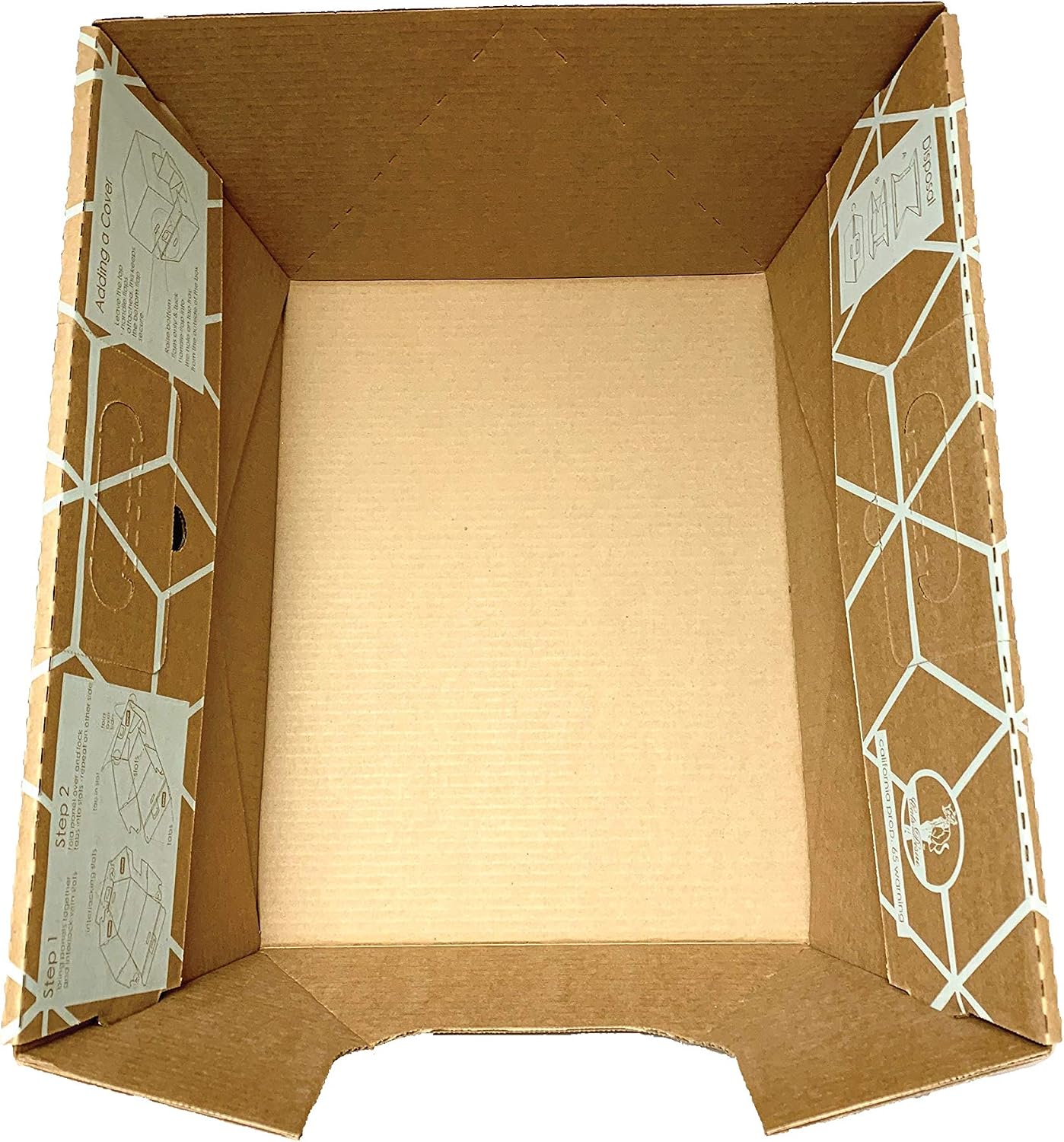 Cats Desire 3 - Pack Tallest Disposable Litter Boxes 8.5" Tall Tray - 17" Tall Enclosed High Sided Extra Large Cat Litter Tray Patented Made in USA