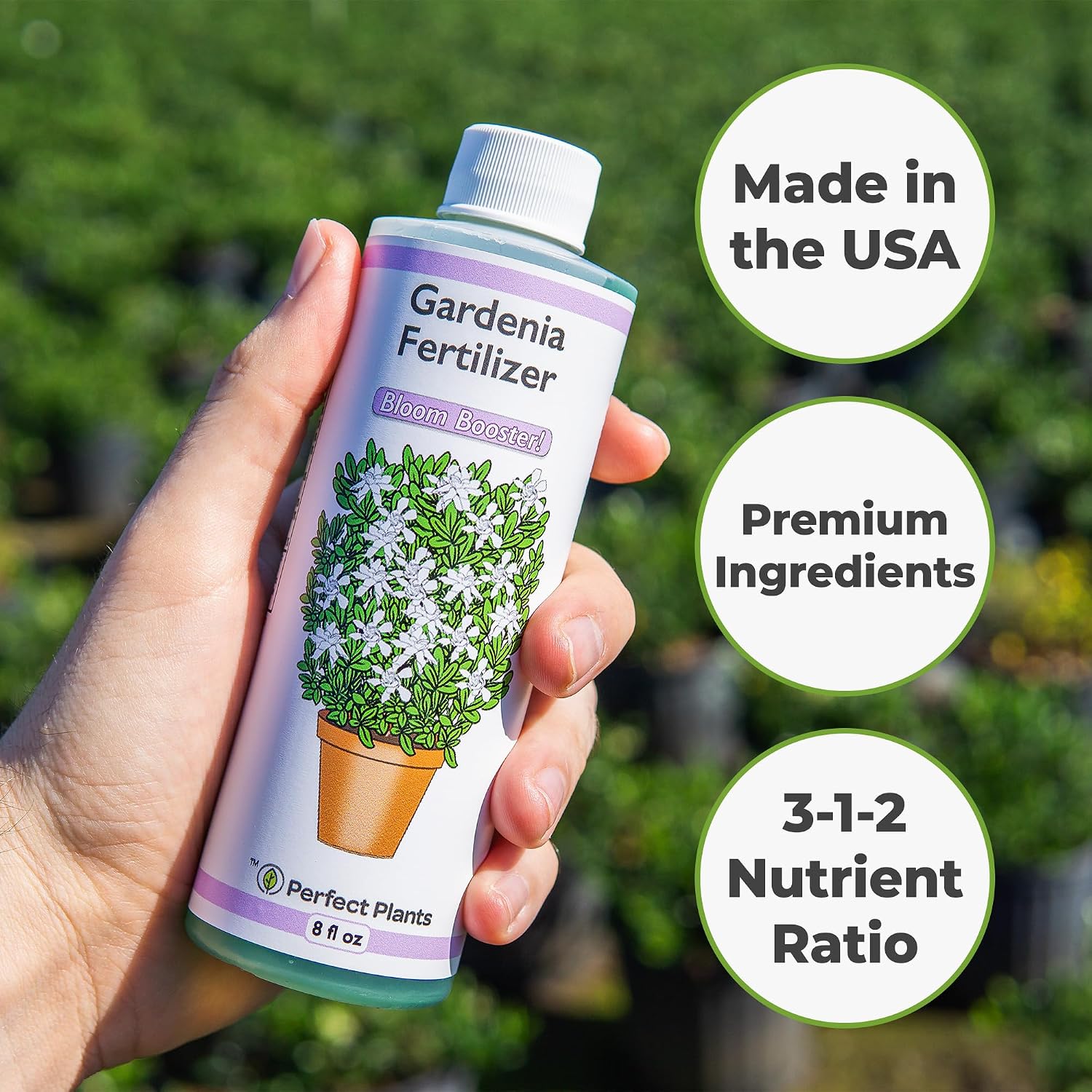 Perfect Plants Gardenia Liquid Fertilizer, 8 oz, Bloom Boost Plant Food