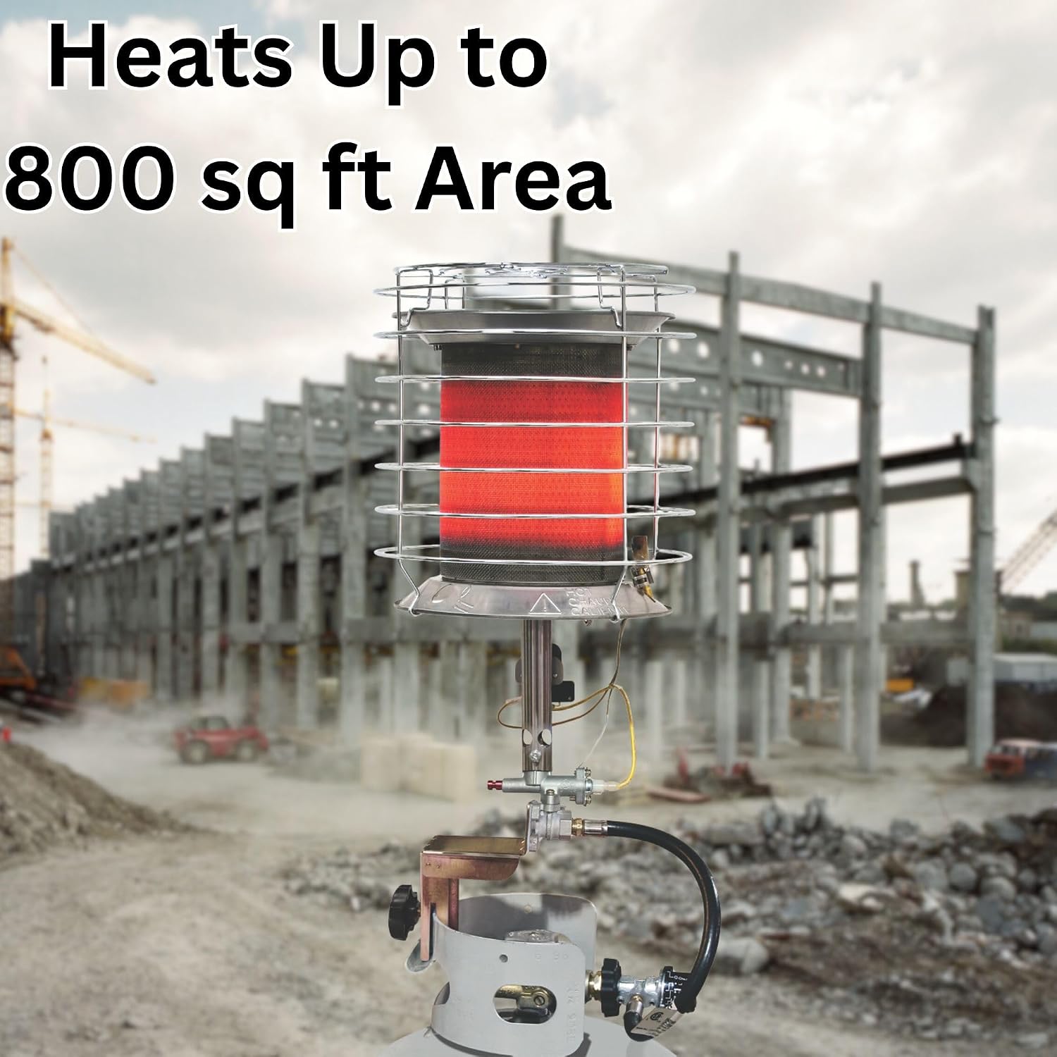 Dura Heat TT-360 Propane(LP) 360 Degree Tank Top Heater, Length: 8.9in, Width: 8.9in, Height: 20.24in,Silver