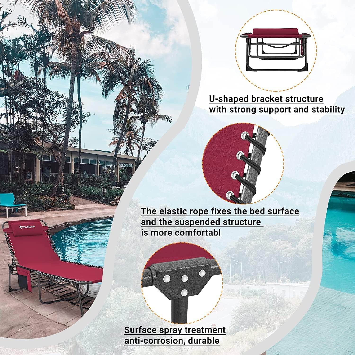 KingCamp Lounge Chair Outdoor