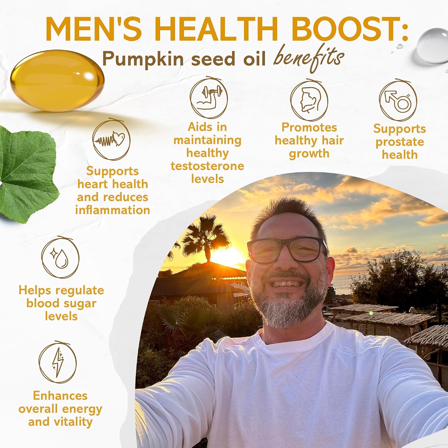vibraxlabs Pumpkin Seed Oil - 100% Cold Pressed Pure 1000mg Extraction - Best for Hair Growth, Younger Looking Skin & Face, Bladder Control Supplement
