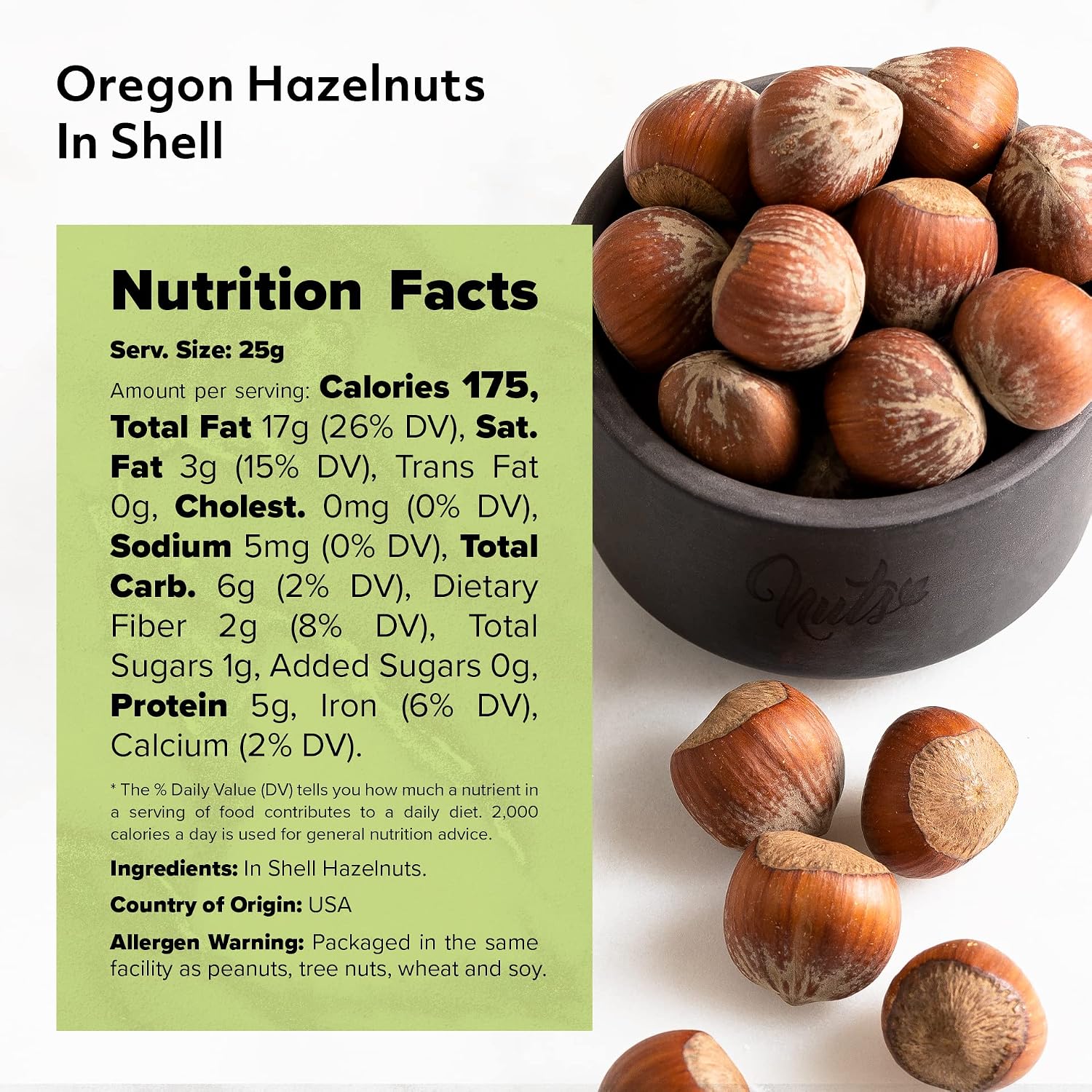 NUTS U.S. - Oregon Hazelnuts In shell | Whole