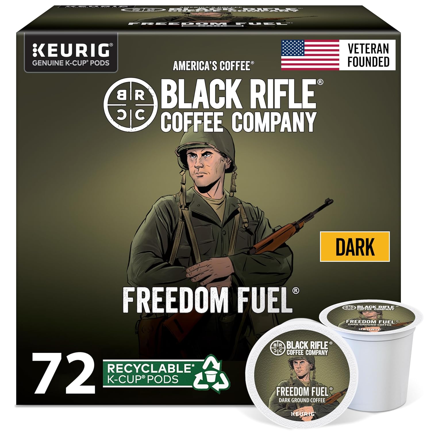 Black Rifle Coffee Dark Roast K Cup Coffee Beyond Black 32 Count