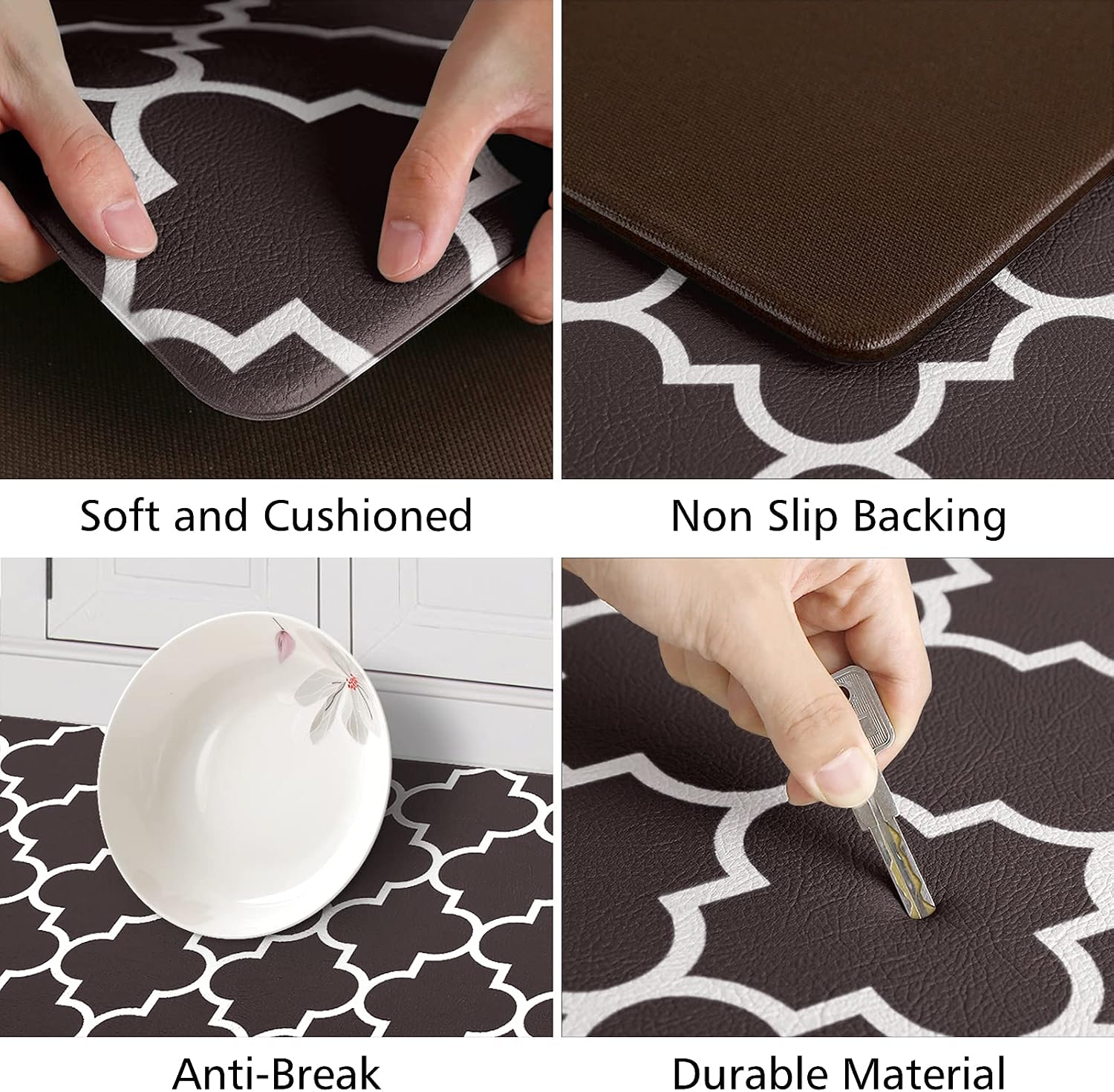 KMAT Kitchen Mat Set of 2,Cushioned Anti-Fatigue Kitchen Mats for Floor