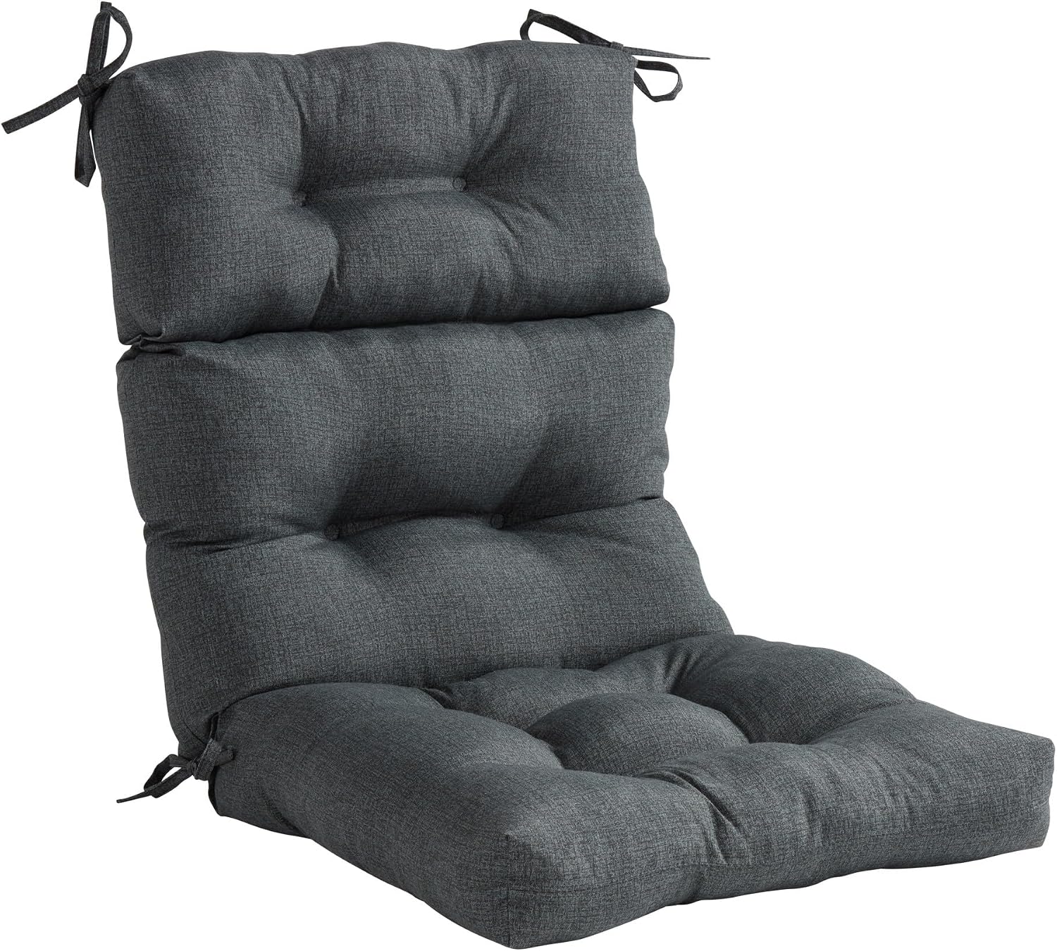 Greendale Home Fashions Outdoor 44x22-inch High Back Chair Cushions (Set of 2), Cement