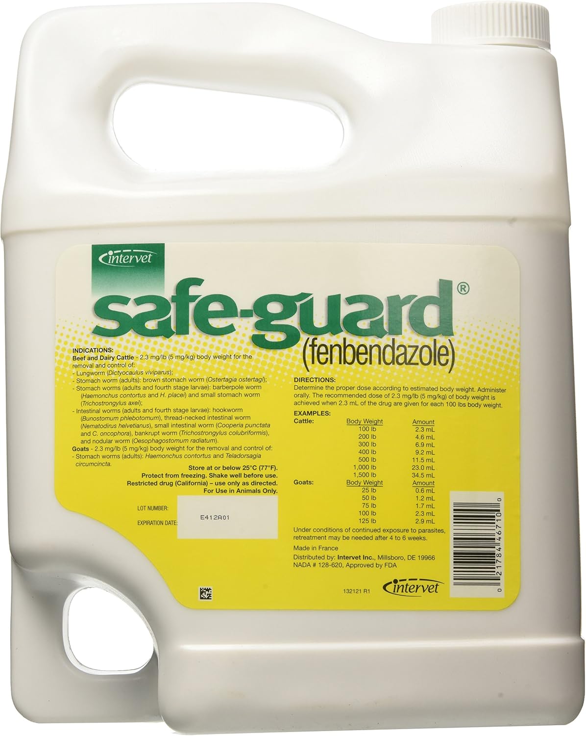 Merck Safeguard Suspension Pet Wormers, 1-Gallon