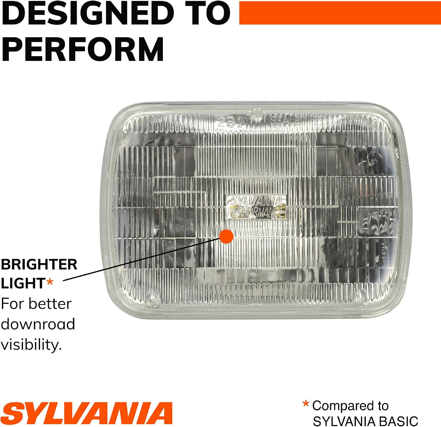 SYLVANIA - H6054 XtraVision Sealed Beam Headlight - Halogen Headlight Replacement 142x200 - Delivers More Down Road Visibility (Contains 1 Bulb)