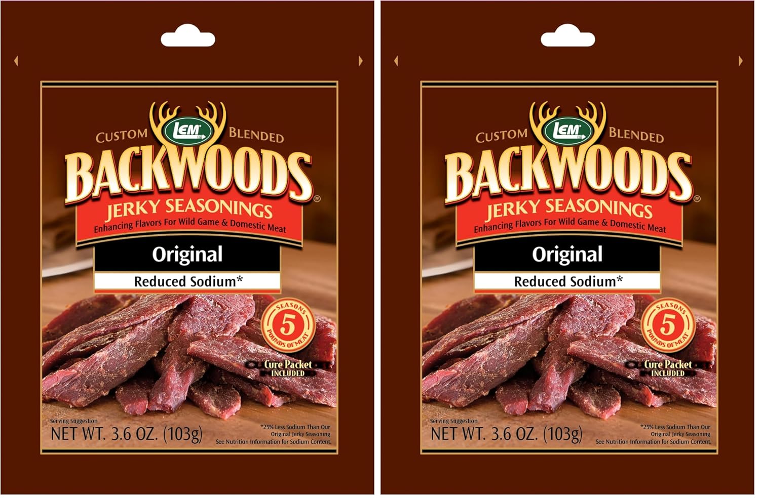 LEM Products Backwoods Reduced Sodium Original Jerky Seasoning, 3.6 oz