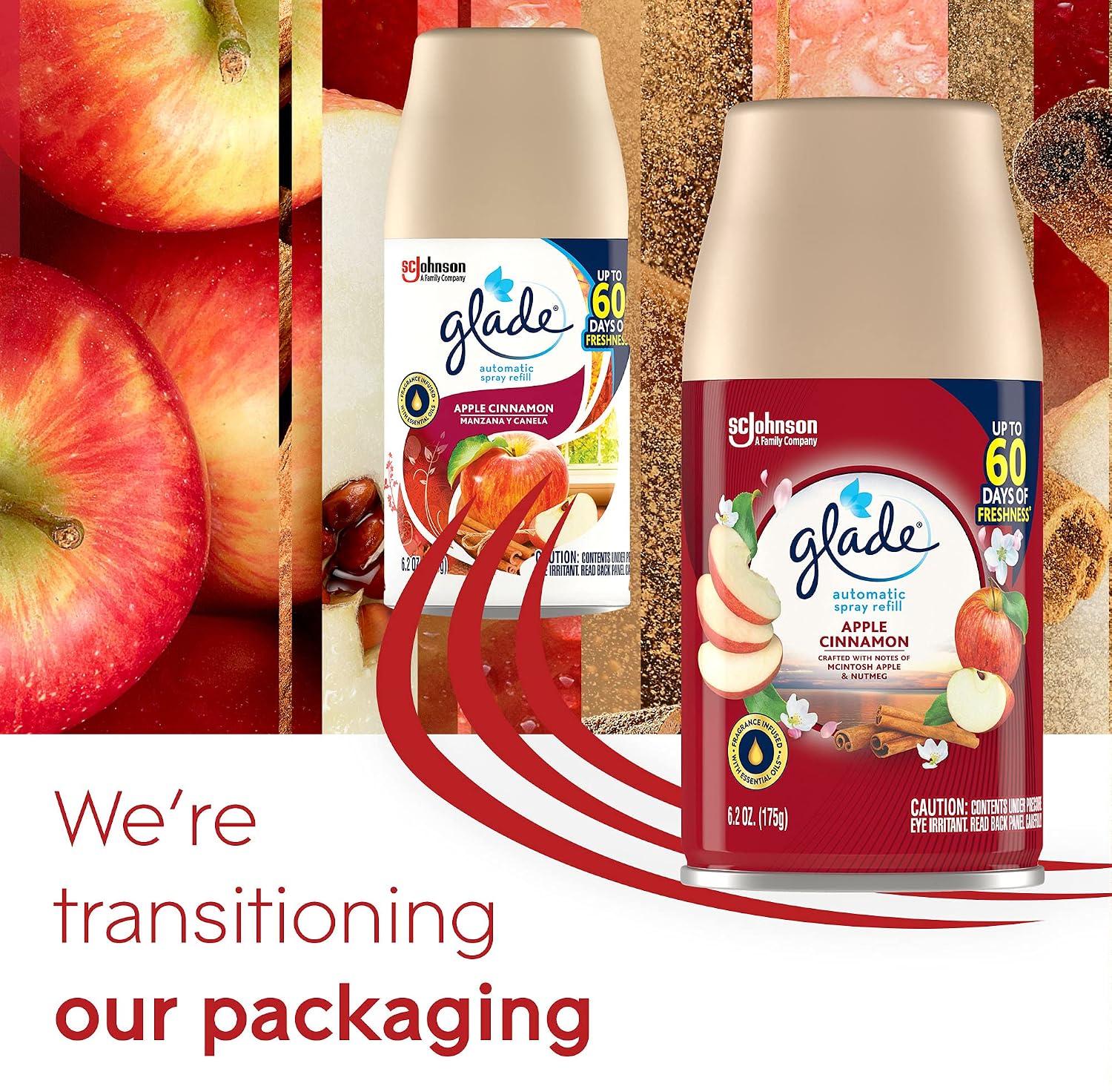 Glade Automatic Spray Refill, Air Freshener for Home and Bathroom, Cashmere Woods, 6.2 Oz