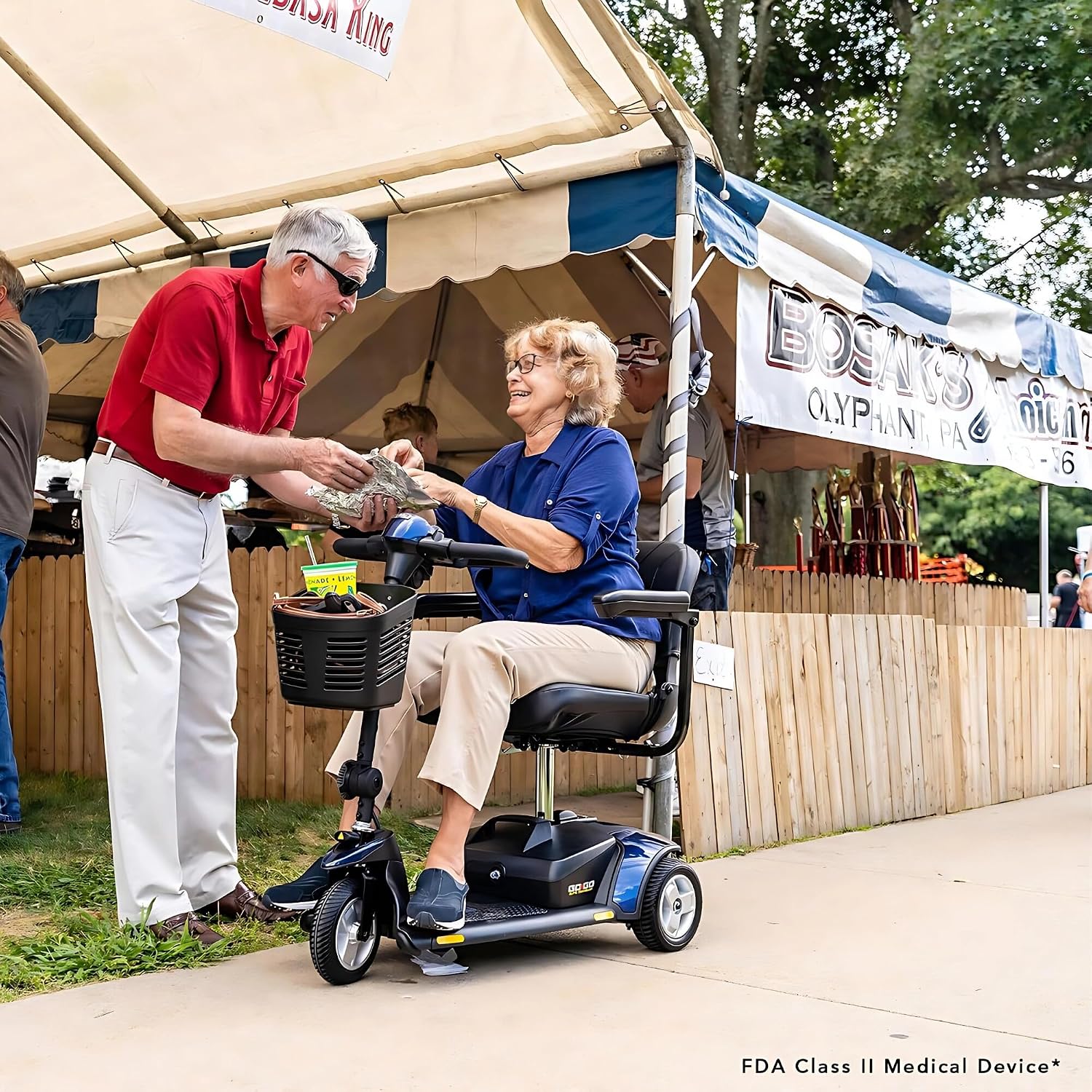 Pride Mobility Go Go Elite Traveller 3-wheel Scooter - Travel Mobility for Adults, 12 Ah Battery, 300 Lbs Weight Capacity, Red, Seat Dimensions - 17" W x 17" D - SC40E